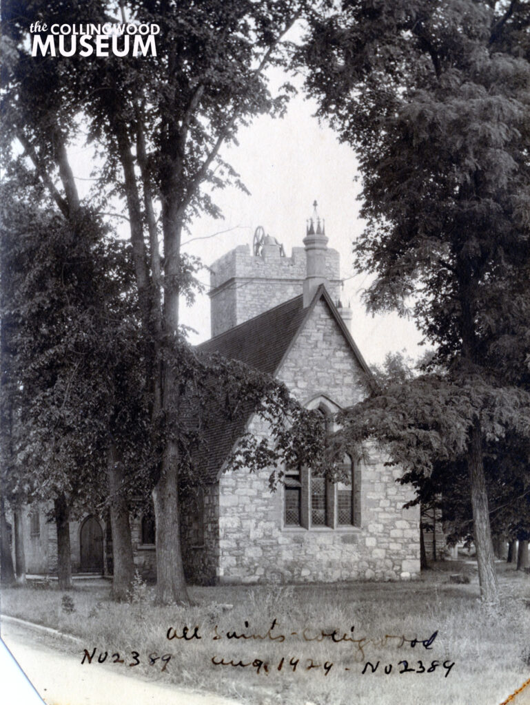 Collingwood Museum Collection, X970.350.1. All Saints Anglican Church, view looking north, 1929.